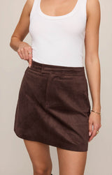 Perri Faux Suede Mini Skirt