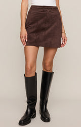 Perri Faux Suede Mini Skirt