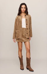 Perri Faux Suede Mini Skirt