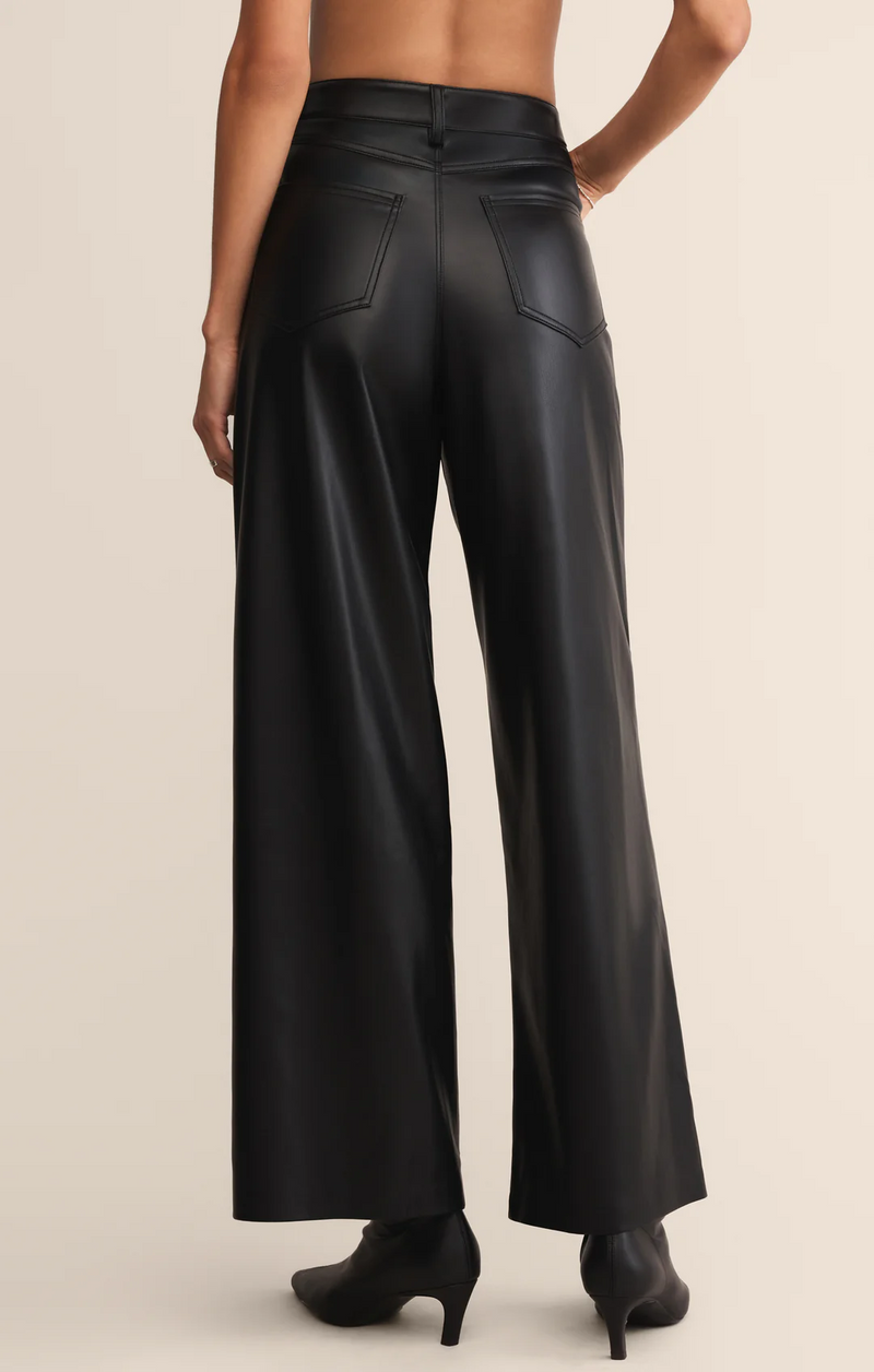Marli Wide Leg Faux Leather Pant