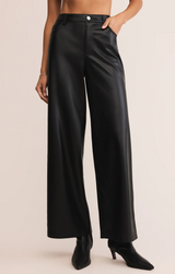 Marli Wide Leg Faux Leather Pant
