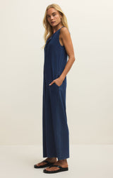 Fiona Jersey Denim Jumpsuit