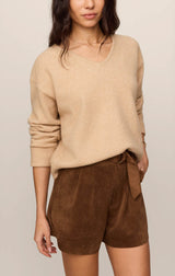 Ivory Faux Suede Short