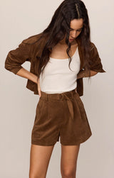 Ivory Faux Suede Short