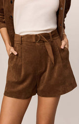 Ivory Faux Suede Short