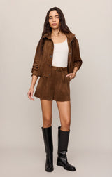 Ivory Faux Suede Short