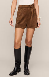 Ivory Faux Suede Short