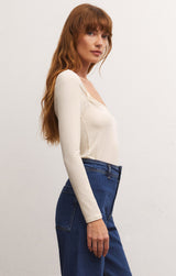 Mara Knotted Long Sleeve Top