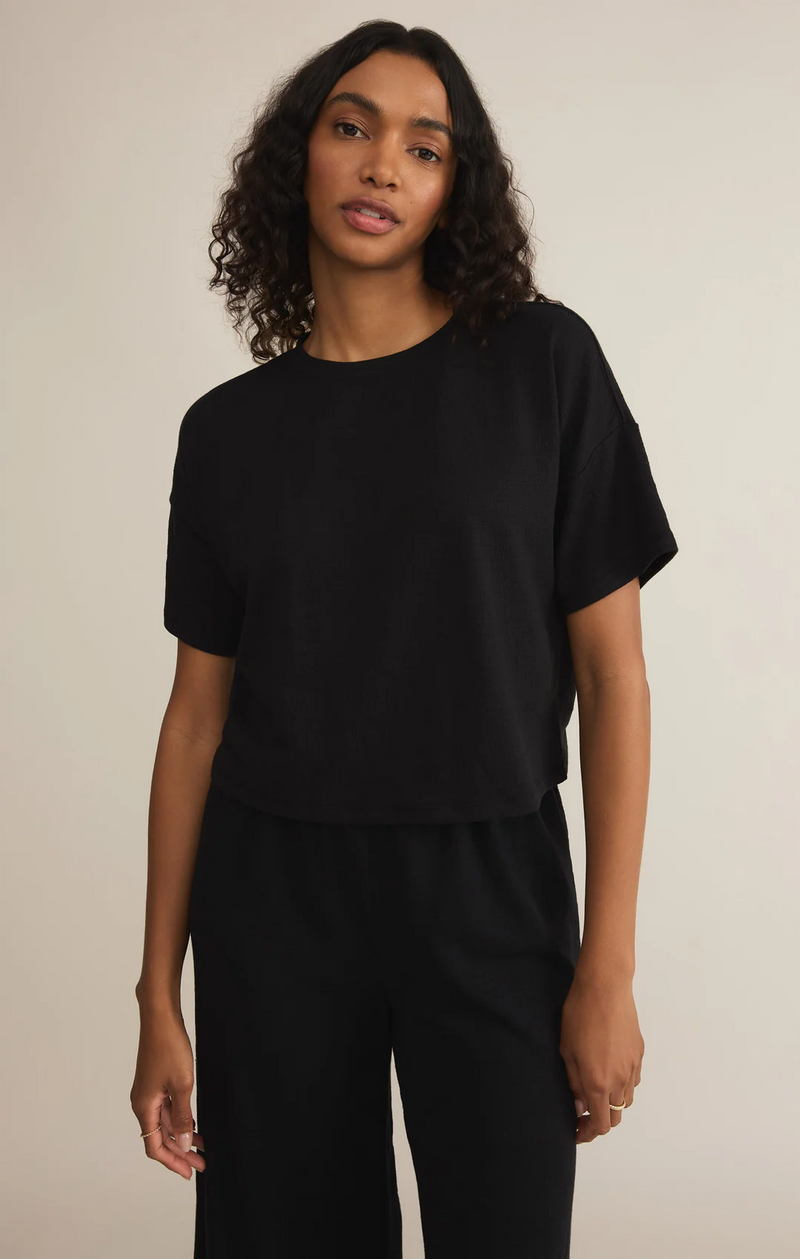 Sway Textured Slub Cropped Tee