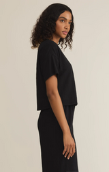 Sway Textured Slub Cropped Tee