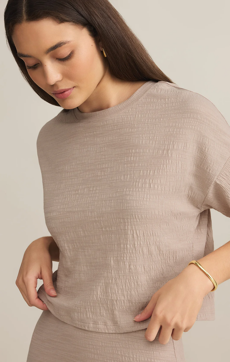 Sway Textured Slub Cropped Tee