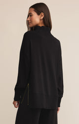 Sable Luxe Mock Neck Top