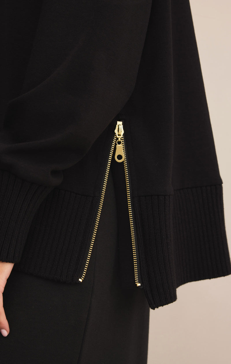 Sable Luxe Mock Neck Top