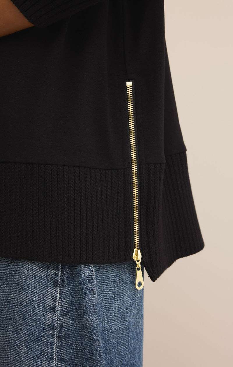 Sable Luxe Mock Neck Top