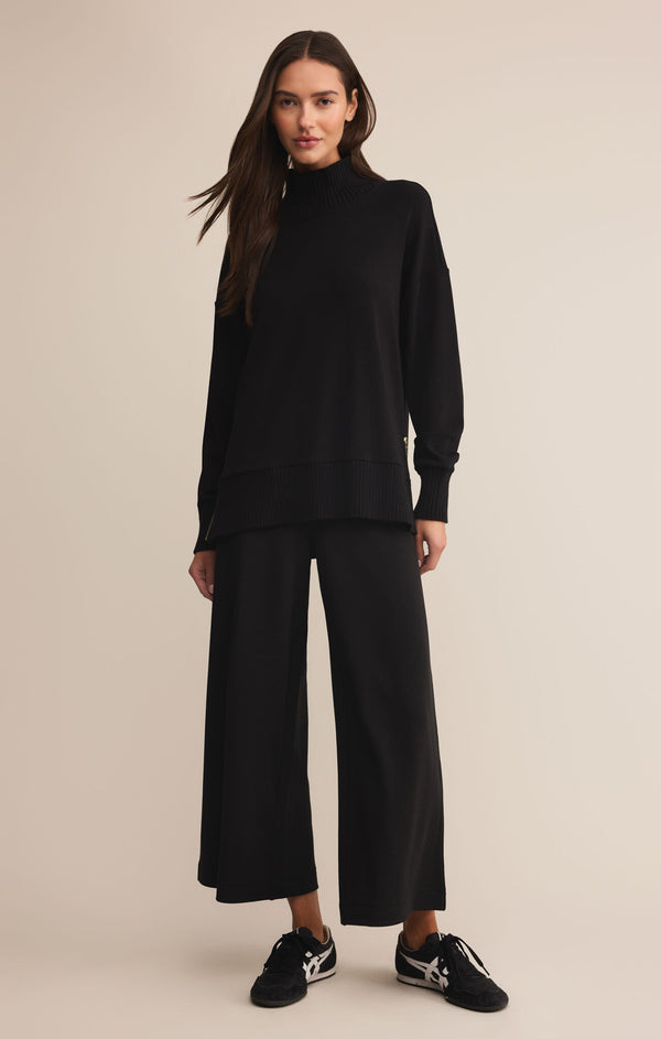 Sable Luxe Mock Neck Top