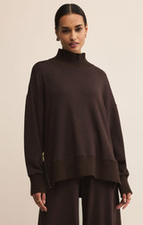 Sable Luxe Mock Neck Top