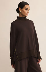 Sable Luxe Mock Neck Top