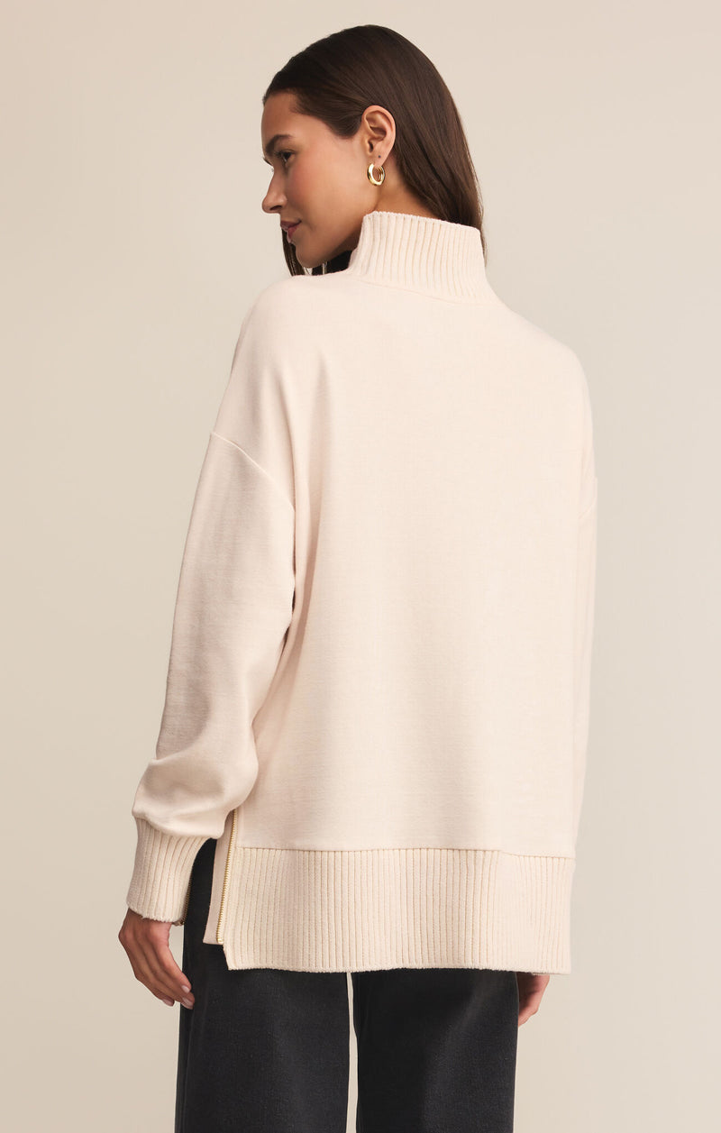 Sable Luxe Mock Neck Top