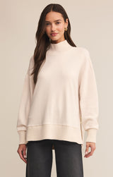 Sable Luxe Mock Neck Top