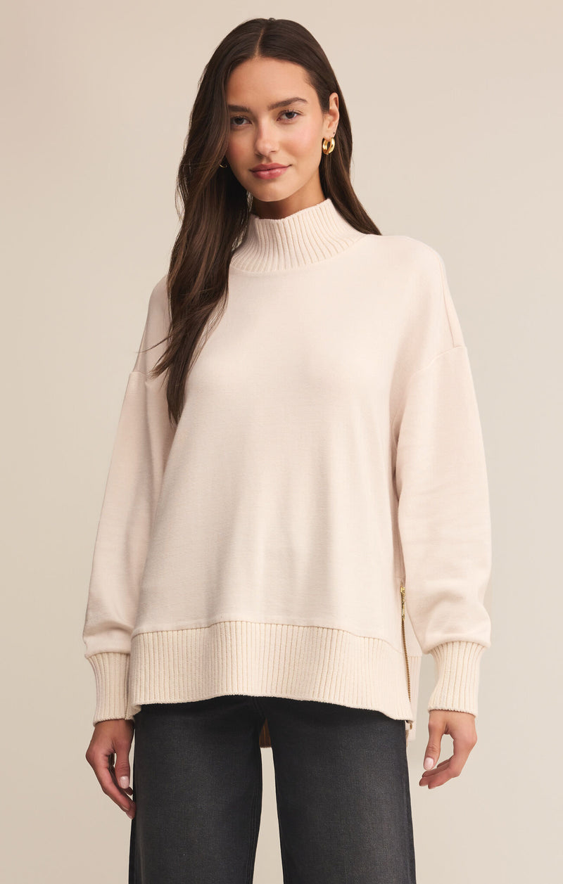 Sable Luxe Mock Neck Top