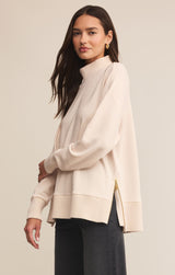 Sable Luxe Mock Neck Top