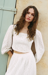 Bria Eyelet Top
