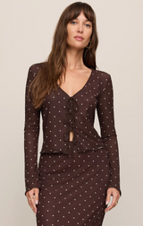 Amara Polka Dot Mesh Top