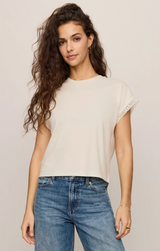 Marika Lace Trim Muscle Tee