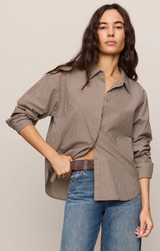 On Duty Gingham Button Up Top
