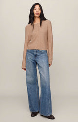 Medina Cable Knit Pointelle Cardigan