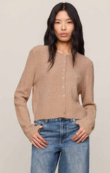 Medina Cable Knit Pointelle Cardigan