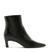 Bev Crushed Leather Heeled Bootie