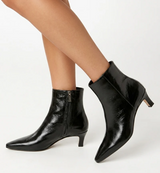 Bev Crushed Leather Heeled Bootie