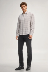 Miles Light Grey Checked Shirt