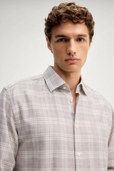 Miles Light Grey Checked Shirt
