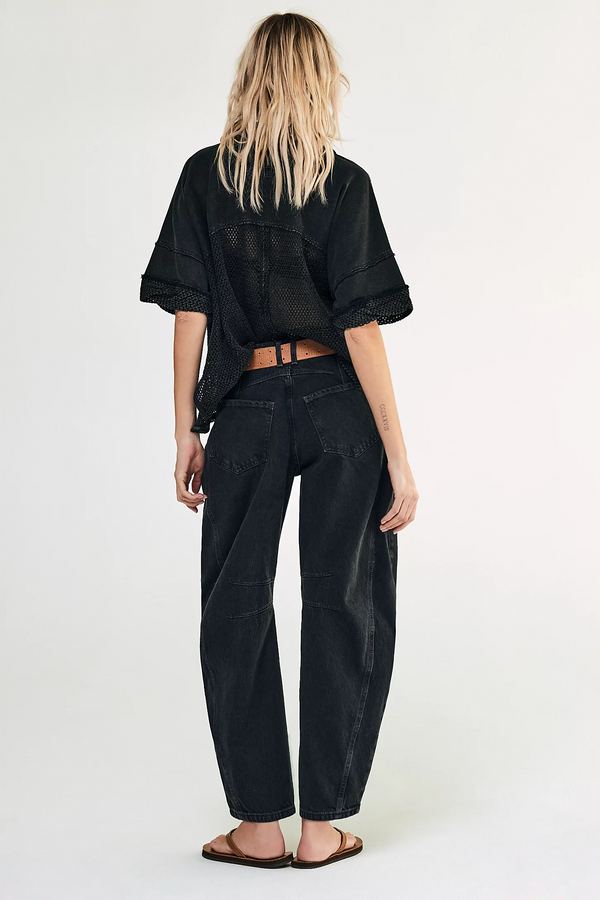Good Luck Mid-Rise Barrel Jeans