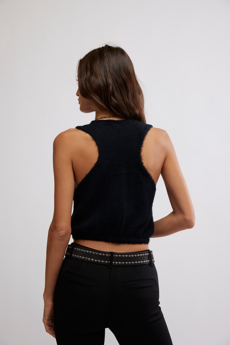 Warm Fluff Crop Vest