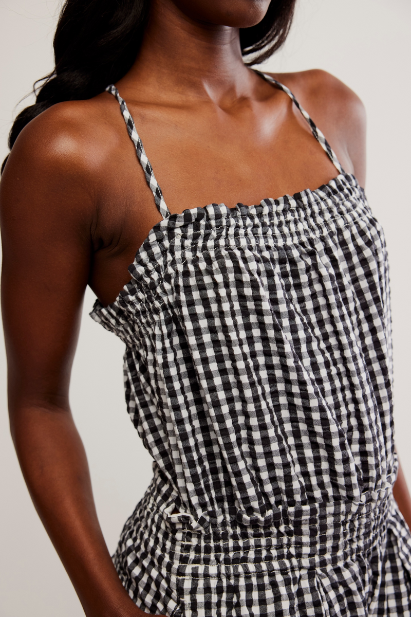 Retro Heatwave Gingham Jumpsuit