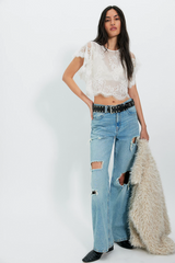 Lunar Ash Lace Top