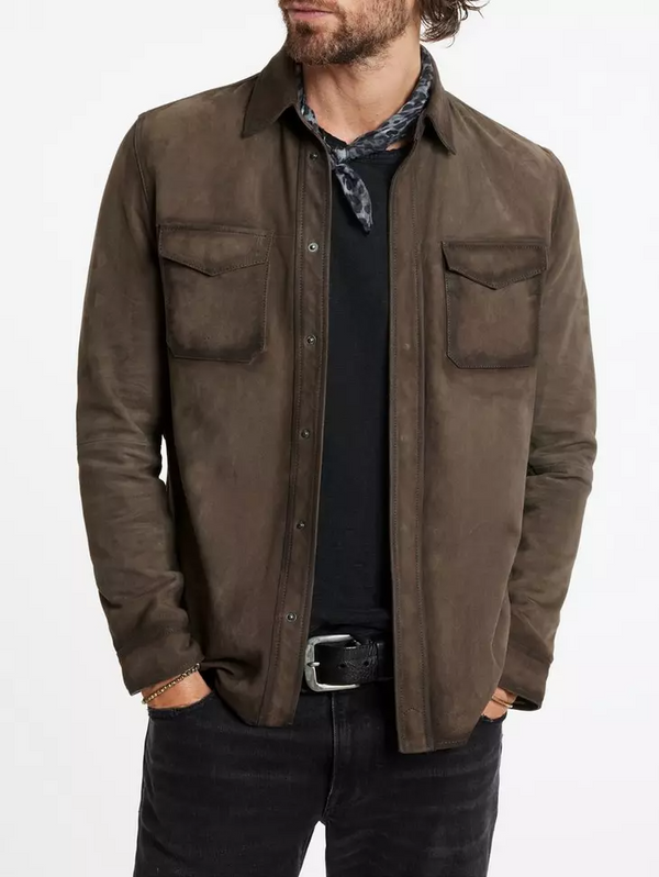 Izzy Leather Shirt Jacket