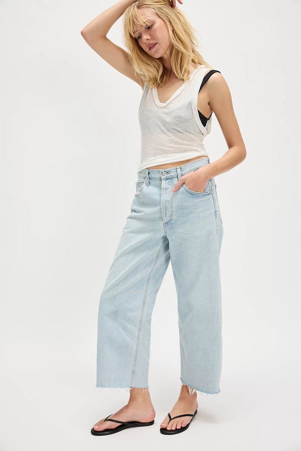 Ayla Cropped Raw Hem