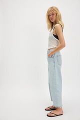 Ayla Cropped Raw Hem