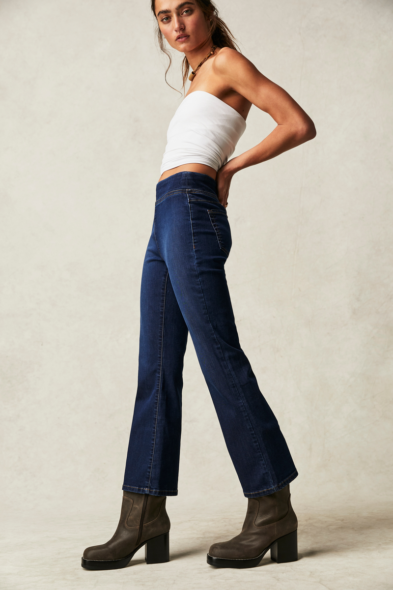 Cropped skinny flare deals jeans