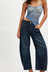 Good Luck Mid-Rise Barrel Jeans