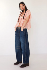 Good Luck Mid-Rise Barrel Jeans