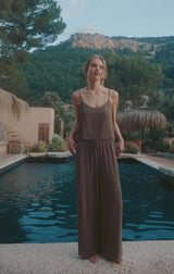 Sabel Cropped Linen Tank