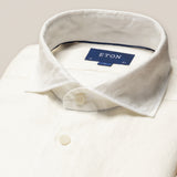 White Linen Twill Contemporary Shirt