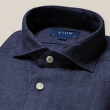 Navy Linen Twill Shirt