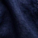 Navy Linen Twill Contemporary Shirt