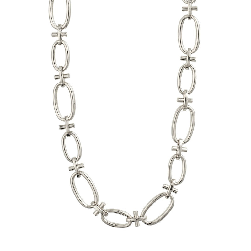 Wisdom Silver Chain Link Necklace